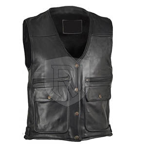 Gilet en cuir respirant décontracté pour hommes pour l'hiver Nouveau en stock Service OEM pour vêtements d'extérieur - Product Image 3