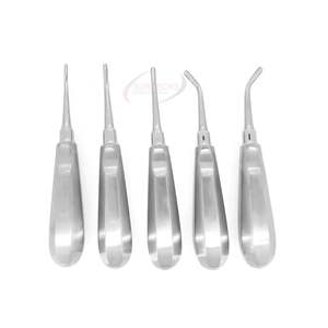 Ensemble de 5 élévateurs de racines dentaires manuels en acier inoxydable professionnel avec autoclave surtechs Instruments chirurgicaux dentaires - Product Image 1