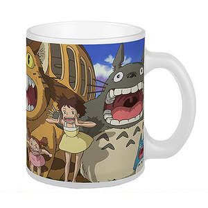 My Neighbor Totoro <b>Ceramic</b> Mug Nekobus & Totoro Hand Painted Design Microwave Safe Studio Ghibli Character <b>Cup</b> for Presents - Product Image 1