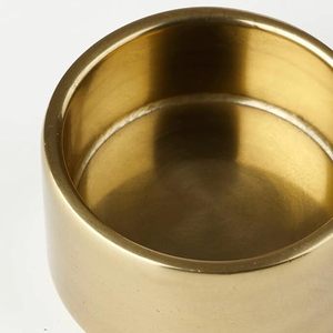 Lujoso elegante barato Metal decorativo vela tarro redondo latón diamante diseño cuenco pulido para decoración de mesa de comedor - Product Image 2