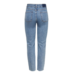 กางเกงยีนส์สุดเซ็กซี่สำหรับผู้หญิง, กางเกงยีนส์ผ้าสกินนี่สำหรับผู้หญิงกางเกงเซ็กซี่สไตล์ขาสีฟ้ามีกระดุม - Product Image 4