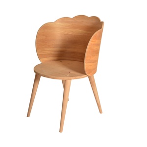 Roza Home Furniture Chaise de bar Pièces de rechange Style moderne Dos en bois massif incurvé avec quatre pieds pour la maison Bar et l'extérieur - Product Image 1