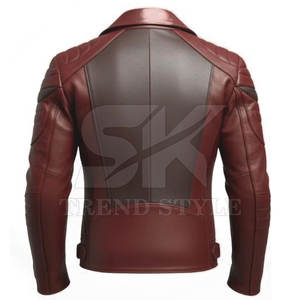 Chaqueta de Cuero para Hombre, Diseño de Dos Tonos, de Alta Calidad, Abrigo de Moda Cálido, Chaqueta Moderna de Cuero para Hombre - Product Image 3
