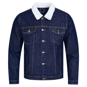 Chaqueta de invierno de mezclilla de un solo pecho de algodón 100% calentada respetuosa con el medio ambiente transpirable resistente Vintage de diseño personalizado para hombres OEM - Product Image 1