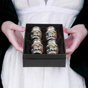 โกศขนาดเล็กสําหรับเถ้ามนุษย์ ผู้ใหญ่ชายหรือหญิง | ชุดโกศขนาดเล็กตกแต่งธงชาติอเมริกา 4 ชิ้นสําหรับทหารเก่าหรือรักชาติ - Product Image 2