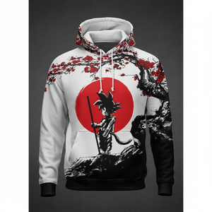 Sweat à capuche oversize pour homme en polaire imprimé par sublimation, polyester/coton anti-froissement, poids lourd 240g, style streetwear anime, hiver - Product Image 1