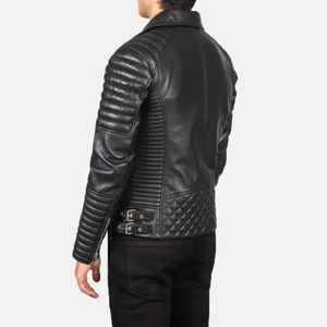 แจ็คเก็ตหนังวัวแท้แฟชั่นใหม่สำหรับผู้ชาย เสื้อโค้ทหนังแท้เคลือบแว็กซ์แบบสั่งทำพิเศษ พร้อมซิปสำหรับผู้ชาย - Product Image 2