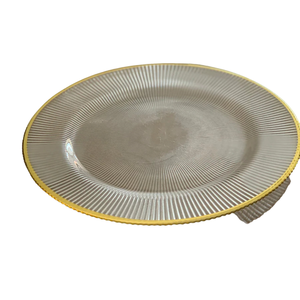 Assiette de présentation en métal unique, couleur gris et noir, qualité exclusive, forme ronde, vaisselle de restaurant, assiette - Product Image 1