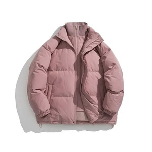 Automne hiver hommes à la mode jeunesse Couple recadrée doudoune avec toile tissu respirant personnalisable chaud coton rempli manteau - Product Image 5