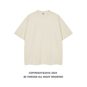 Camiseta de hombre de cuello pesado de 260g de talla grande de alta calidad, camiseta lisa holgada de Color sólido en blanco con logotipo personalizado OEM para hombre, envío DDP - Product Image 5