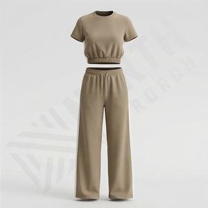 Conjunto Deportivo de Invierno Personalizado para Mujer, Dos Piezas, 100% Algodón, Sudadera con Capucha Transpirable, Pantalones Deportivos con Cintura Elástica, Forro Polar Premium - Product Image 1