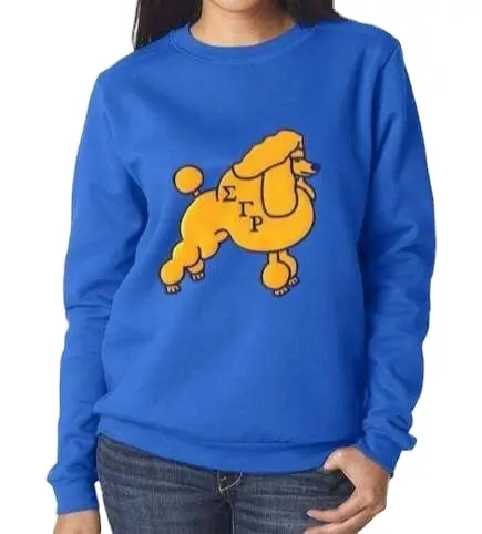 Sigma Gama Rho sorority poodle Sweatshirt pullover crewneck blue sweatshirts