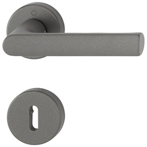 Poignée de porte en aluminium HOPPE 1700/42KB/42KBS F7302 Structure OB DIN L/R D/D - Product Image 1