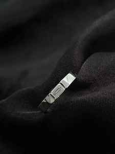 Hip Hop plateado Moissanite diamante Esmeralda corte hombres anillo bisel conjunto joyería para hombres 925 plata esterlina - Product Image 4