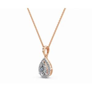 Colgante de Diamante Signature Forever Halo Pear Dreams de 0.697 Ct, Cultivado en Laboratorio, Oro de 9 KT, 14 KT, 18 KT, Joyería al por Mayor, Proveedor OEM B2B - Product Image 2
