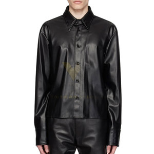 Breathable Winter Warm Men Leather Shirt Casual Wear Leather Shirt for Men in Reasonable Price - Product Image 1