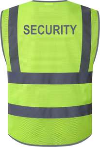 Gilet de sécurité avant réversible à fermeture éclair haute visibilité 9 poches Classe 2 Sécurité HQ Mesh Lite Neon Color Body Retro-Reflective Outer Wear - Product Image 2