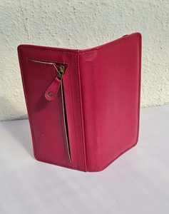 Porte-chéquier en cuir véritable marron avec fonction RFID longue poche pour carte et fermeture éclair pour fenêtre de carte d'identité nouvelle version - Product Image 3