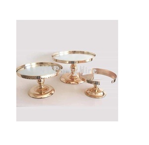 Support à gâteau en verre transparent de haute qualité, Table à Dessert de mariage, support à gâteau en cuivre, assiette à gâteau créative, Dessert pour fête d'anniversaire - Product Image 5