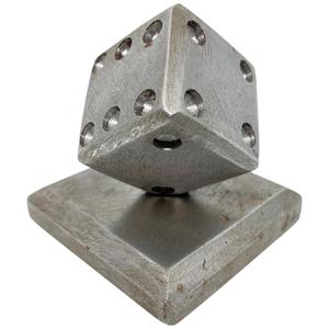 Sculpture en métal d'aluminium de dés de conception personnalisée ou poids de papier produit allemand de premier rang moderne du milieu du siècle fabriqué en Inde - Product Image 3