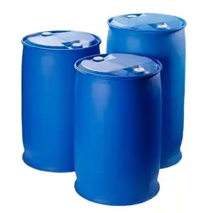 Пластиковая бочка с открытым верхом из полиэтилена HDPE, 200 литров, синий пластиковый барабан, 55 галлонов, пластиковый барабан с железным обручем