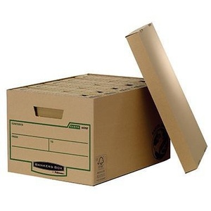 Boîtes à papier et supports multimédias Bankers Box Earth Series en carton brun 100 % recyclé DIN A4 pour archivage, 33,5 x 27,1 x 47 cm - Product Image 1