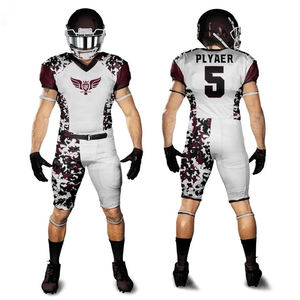 2026 juegos de uniformes de fútbol americano Premium personalizado transpirable 100% poliéster frente corto de talla grande características de fútbol Premium - Product Image 5