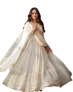 Ultimo abito da sposa di tendenza finto Georgette ricamo lavoro Salwar Kameez con Dupatta fornitore all'ingrosso