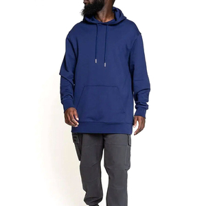 Sweat à capuche pour homme en molleton 100% coton épais, coupe ample et oversize, style vintage streetwear, avec logo personnalisé, pour l'hiver - Product Image 4