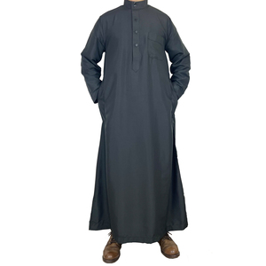 Ban-Collar Thobes Summer Ready Styles para hombres Bloque de color Ban-Collar Thobes Pedidos a granel Árabe Hecho a medida Thobe / Thawb - Product Image 3
