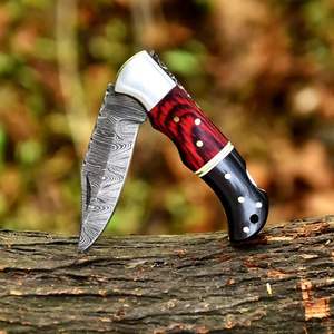 Navaja Plegable de Acero de Damasco, Profesional, Pequeña, para Exteriores, Venta al por Mayor, Nuevo Diseño 2025, Navaja para Campismo - Product Image 6