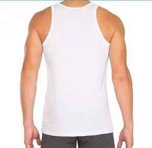 Camiseta sin mangas deportiva de alta calidad para hombre, chaleco deportivo de hilo de algodón ajustado, estilo muscular, estampado en 3D, camiseta sin mangas totalmente personalizable para hombre - Product Image 4