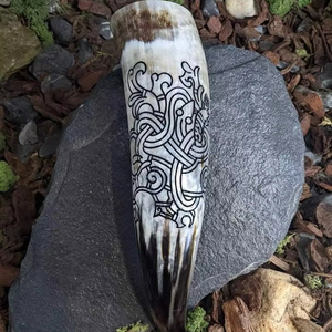 ฮอร์นไวกิ้งฮอร์นสำหรับดื่มแบบยุคกลางทำด้วยมือธรรมชาติขัดเงาสวยงามที่สุดส่งออกจากอินเดีย - Product Image 6