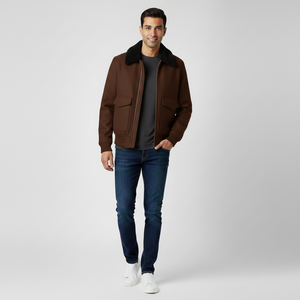 Chaqueta Bomber Impermeable de Invierno para Hombre con Logotipo Personalizado OEM, Bordado, Cremallera, Estilo Urbano, Alta Calidad, Corte Regular, Moda - Product Image 1