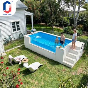 สระว่ายน้ำสำเร็จรูปไฟเบอร์กลาสทนรังสียูวี สำหรับติดตั้งเหนือพื้นดิน เหมาะสำหรับโรงแรม รีสอร์ท และวิลล่า พร้อมสระว่ายน้ำครบชุด - Product Image 1