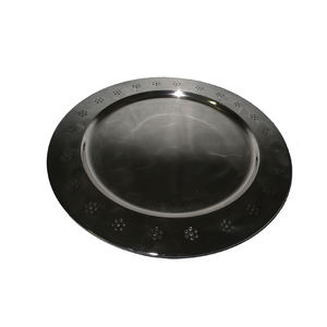 จานโลหะสำหรับงานแต่งงานจานที่ชาร์จหลากสีดีไซน์หรูหราดีไซน์ยอดนิยมสีเงิน - Product Image 3