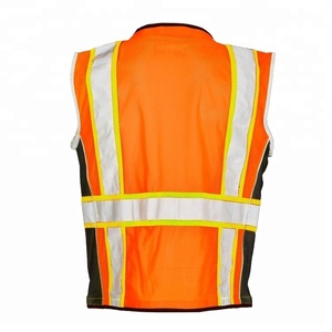 Gilets de sécurité réfléchissants personnalisables multicolores à haute visibilité pour femmes et hommes, avec fermeture éclair, fluorescents, OEM - Product Image 6