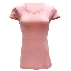 Camiseta de fibra de algodón de verano americano para mujer, Camiseta deportiva informal ajustada, Base elástica, transpirable, agradable a la piel, manga corta - Product Image 4