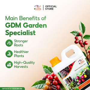 ปุ๋ยน้ำ GDM 1L 100% ออร์แกนิคธรรมชาติ  ชนิดออกฤทธิ์เร็ว สำหรับพืชผลเพื่อสุขภาพ ช่วยพัฒนาการเจริญเติบโตของราก เหมาะสำหรับใช้ในสวนและฟาร์ม - Product Image 4