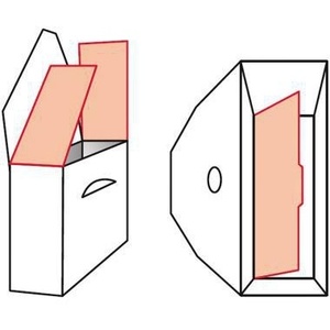 Archival <b>Cardboard</b> Grey/White Print <b>Box</b> for Office Organizing-10x27x34cm - Product Image 1