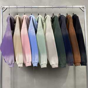 Sudadera con Capucha de Felpa Lavada al Ácido para Hombre, Diseño Personalizado de Moda, 100% Algodón, Impresión Abultada, Estilo Urbano Holgado - Product Image 4