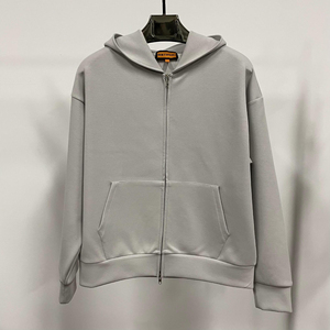 Personnalisé Style Unique Matériau de Haute Qualité Prix de Gros Respirant Blanc Poids Lourd Confortable Double Fermeture Éclair Sweats à Capuche - Product Image 4