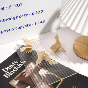 Pince à cheveux élégante beige en forme de papillon, personnalisée, unisexe, mode, en acétate, vente en gros, accessoires de cheveux de haute qualité - Product Image 6