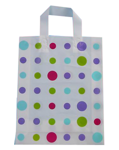 Sacs de courses en plastique flexibles et réutilisables de luxe avec poignée souple en boucle, sacs de transport en HDPE LDPE recyclé, fabrication en usine - Product Image 4