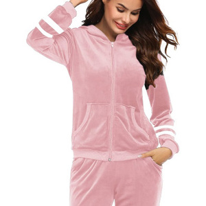 Survêtement à manches longues pour femmes/Survêtement confortable de couleur unie pour femmes, vêtements d'extérieur à fermeture éclair, fabricant OEM - Product Image 4