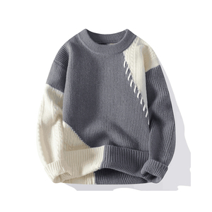 Fashion slim fit knitted men sweater pullover soft warm wool blend casual long sleeve winter crew neck jumper - Product Image 1