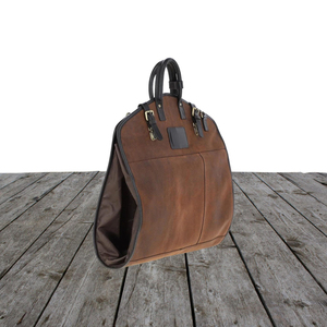 Portador de traje de cuero de alta calidad, bolsa de viaje hecha a mano personalizada, características a prueba de polvo colgantes, padrinos de boda plegables, 2017 - Product Image 3