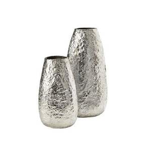 Vase en aluminium de forme unique avec finition réfléchissante lisse pour la mise en scène de la maison, le style floral ou les décorations festives - Product Image 3