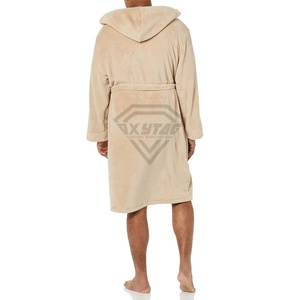 Buy Professional Unisex Cotton Velour Spa Gown for Couples Velvet Bathrobe Men's Breathable Bathrobe OEM Service Sleepwear - Product Image 5