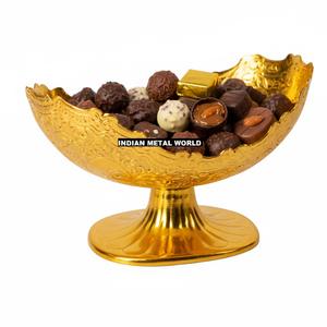 Coffret cadeau de chocolats de luxe de créateurs en gros dans un élégant bol de service doré, parfait pour les occasions spéciales, au prix le plus bas - Product Image 2